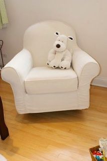 Pottery Barn Kids Glider With Cushion And Ivory Slipcover Mint