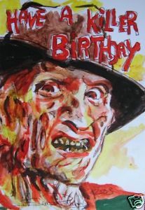 Freddy Krueger Birthday Card Elm Street Horror Slasher