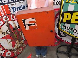 Fram Oil Filter Parts Company Muscle Car Cabinet Gas Station Sign Bright Color