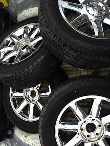 20" inch GMC Sierra Yukon Denali Chrome Wheels and Bridgestone Dueler Tires