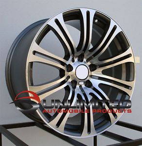 20" M3 Style Gunmetal Machined Face Staggered Wheels Rims Fit BMW M3 2008 2009