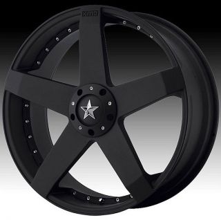 22 inch KMC Black Wheels Rims 5x4 5 5x114 3 Mustang Escape Explorer Element CR V