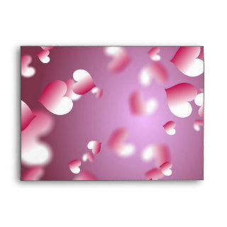 Pretty Pink Chic Love Heart Wallpaper Pattern Envelope