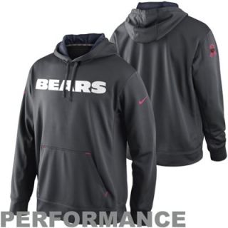 Nike Chicago Bears Breast Cancer Awareness Performance Pullover Hoodie   Charcoal