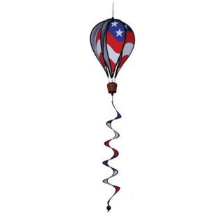 Premier Designs 16 in. Patriotic Hot Air Balloon with Tail Wind Spinner   Wind Spinners