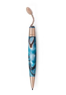Invicta IWI001 12  More,Angel Mother Of Pearl Light Blue With BrownWave Resin Ballpoint Pen, Pens Invicta Pens More