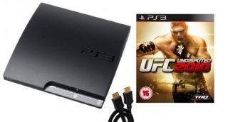 Playstation 3 PS3 Slim 120GB Console: Bundle (including UFC 2010: Undisputed & 2M HDMI Cable)      Games Consoles