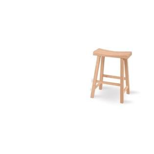 International Concepts  Saddle Seat Stool 24 Seat Height Unfinished