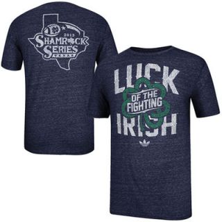 adidas Notre Dame Fighting Irish 2013 Shamrock Series Luck of the Fighting Irish Tri Blend T Shirt   Navy Blue