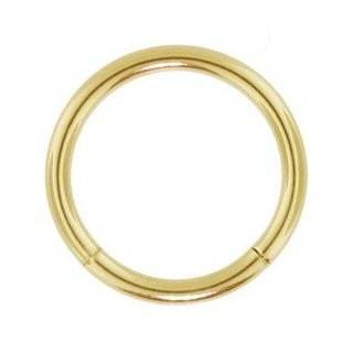 20 Gauge Solid 14KT Yellow Gold Nose Hoop   5/16 Jewelry 