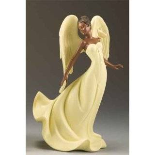   of 3 Black Angel Figures Figurines African American: Home & Kitchen