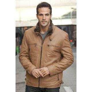  Mens Andrew Marc Cafe Select Leather Jacket with Rabbit 