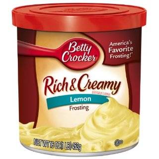 Betty Crocker Rich & Creamy Frosting, Lemon, 16 Ounce Containers (Pack 