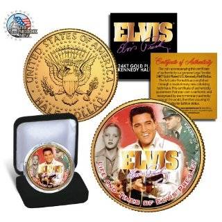 Elvis Presley Colorized Coin and Stamp Set Everything 