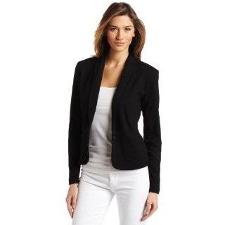 AK Anne Klein Womens Longsleeve Shawl Collar One Button Jacket