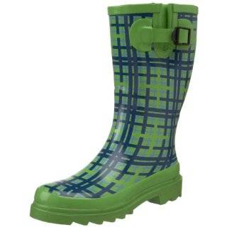    Pluie Pluie Girls Green Plaid Rain Boots by Pluie Pluie Shoes
