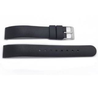  15mm Soft Black Rubber watch Band Strap fits Swiss Army 
