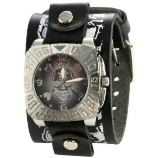   LMS907K Signature Skull Black Dial Leather Multi and skull Cuff Watch