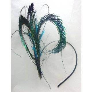  Peacock Eye Feather Head Band: Home & Kitchen