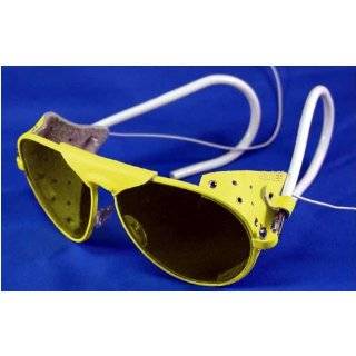 Jones Yellow Aviator Sunglasses / Ski & Expedition Goggles with Case 