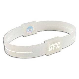 EFX Silicone Sport Bracelet Wristband (Translucent w/White) Size 