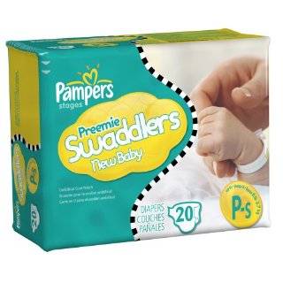 Pampers Swaddlers Size Preemie Mini Pack 20 Count (Pack of 12)